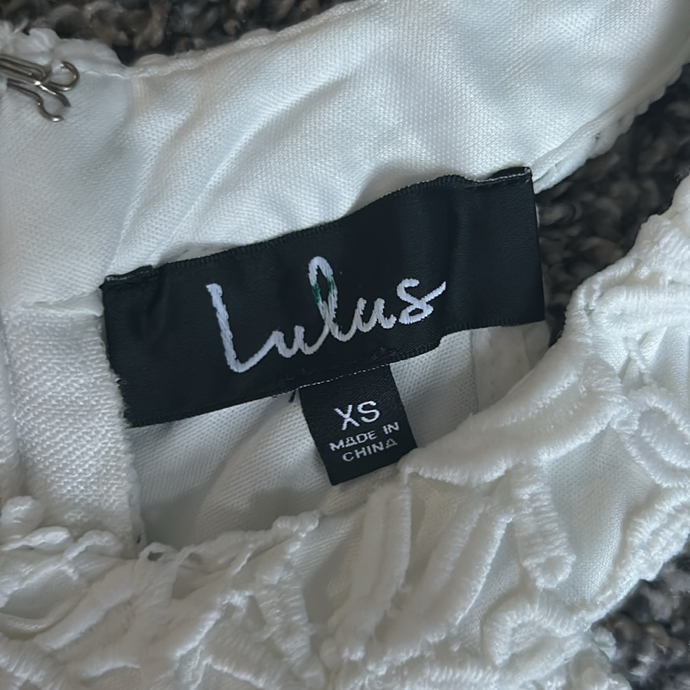 Lulu’s NWOT white lace top mini skater dress size XS - Picture 12 of 12